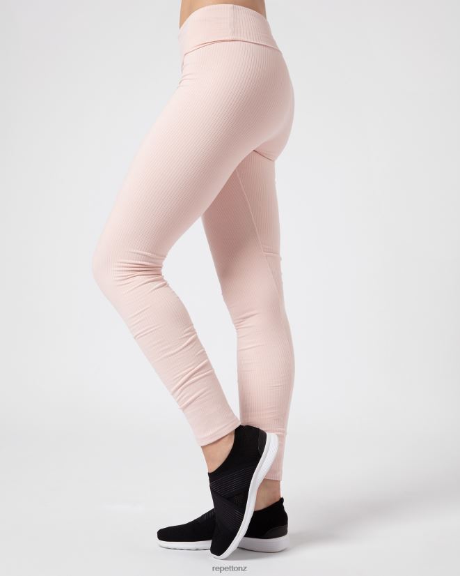 Repetto Women Ribbed Leggings Petal Pink Clothing PDFBZN303