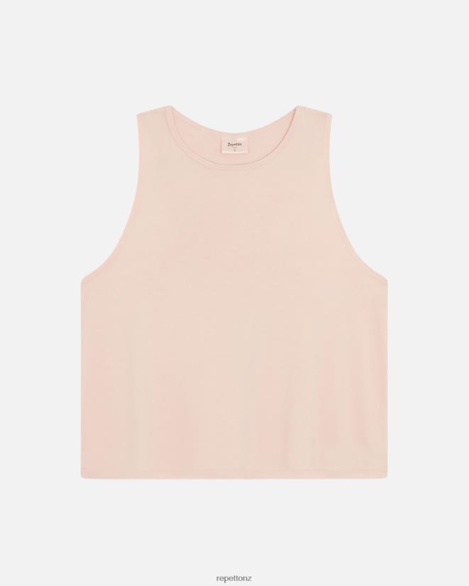 Repetto Women Studio Draped Tank Top Petal Pink Clothing PDFBZN329