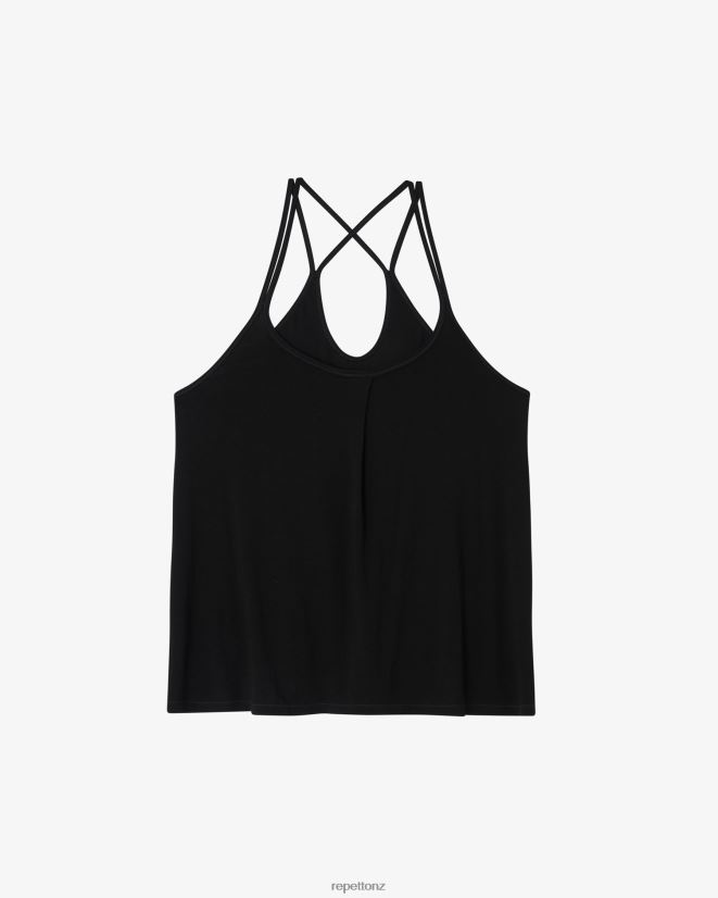 Repetto Women Studio Thin Straps Tank Top Black Clothing PDFBZN338