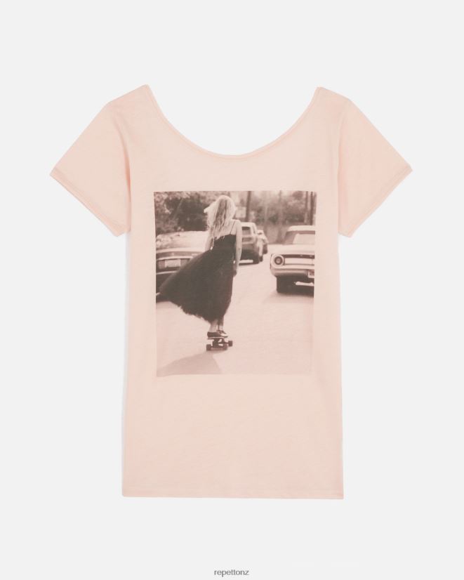 Repetto Women Urban Ballet T-Shirt Nude Pink Clothing PDFBZN346