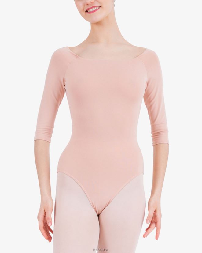 Repetto Women 3/4 Sleeves Leotard Nude Clothing PDFBZN438