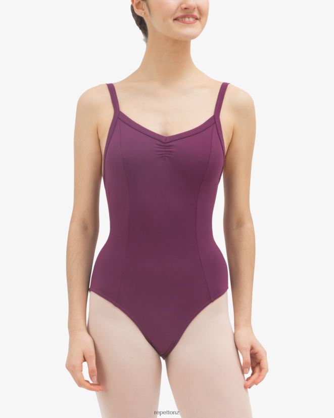 Repetto Women Gathered Front Leotard Fig Clothing PDFBZN456