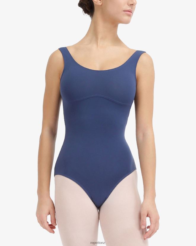 Repetto Women Large Straps Leotard Nocturne Blue Clothing PDFBZN466