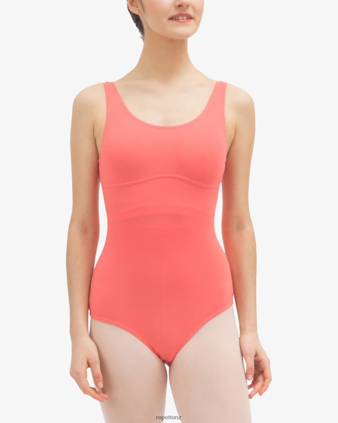 Repetto Women Leotard With Large Straps Watermelon Orange Clothing PDFBZN445