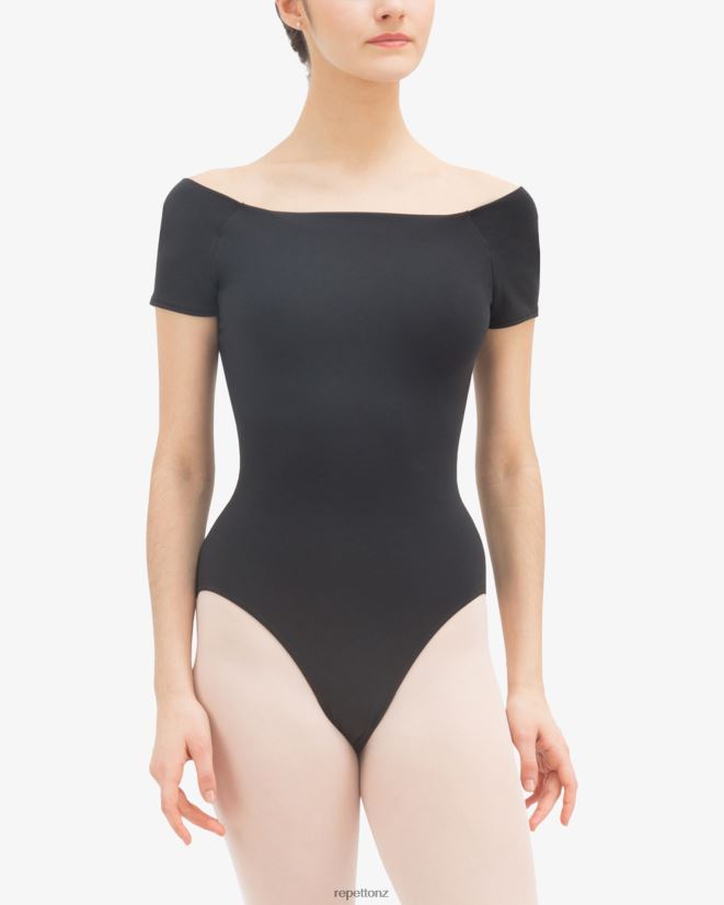 Repetto Women Short Sleeved Leotard Black Clothing PDFBZN483