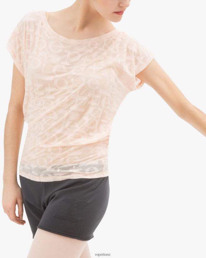 Repetto Women Transparent T-Shirt Petal Pink Clothing PDFBZN551