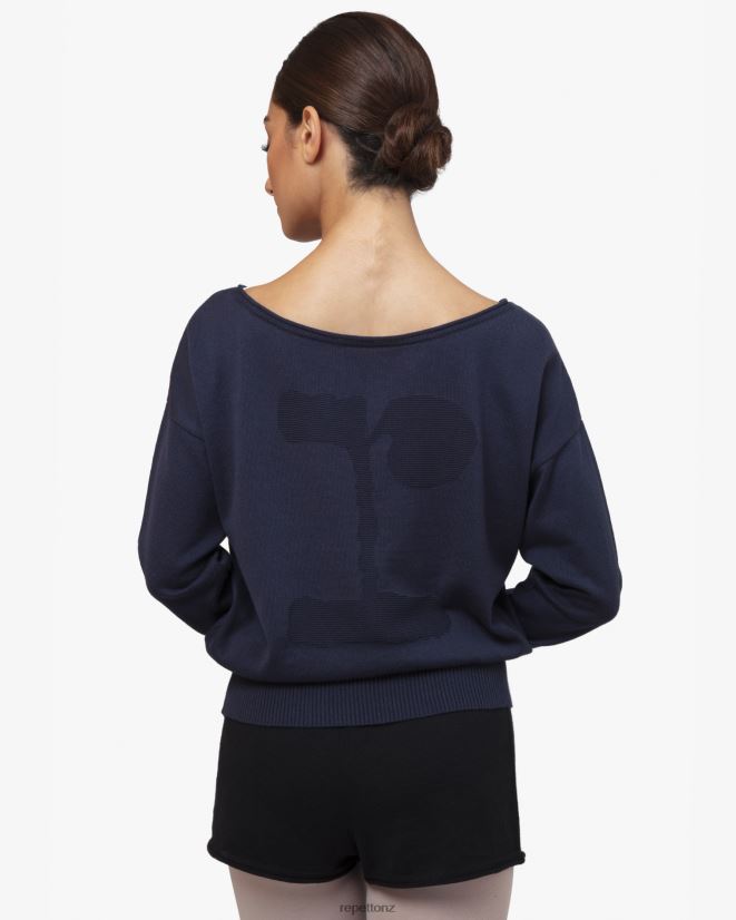 Repetto Women Warm-Up Pull Over Midnight Blue Clothing PDFBZN516