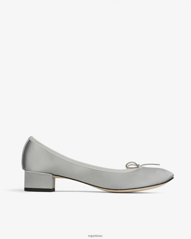 Repetto Women Camille Ballerinas - Satin Pearl Grey Footwear PDFBZN86